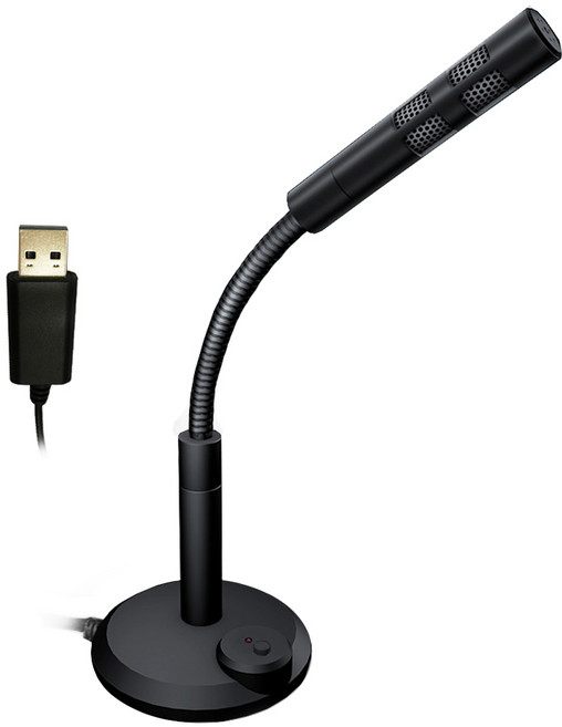 e-kit 逸奇 BK 高感度金屬軟管USB 降噪電腦麥克風 166g, OV-U47, 黑色