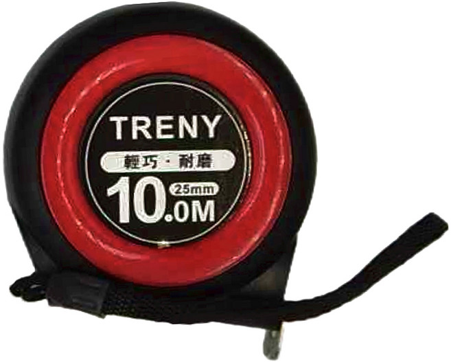 TRENY 自動煞車耐磨捲尺 10m, 1個