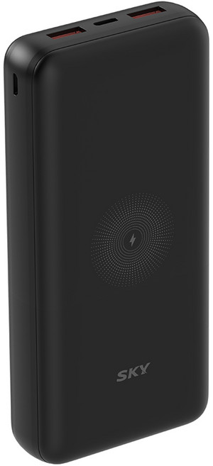 스카이 필 WX20 고속충전 PD 대용량 무선 보조배터리 20000mAh 멀티단자 화이트, 블랙, SKY-WX20PD