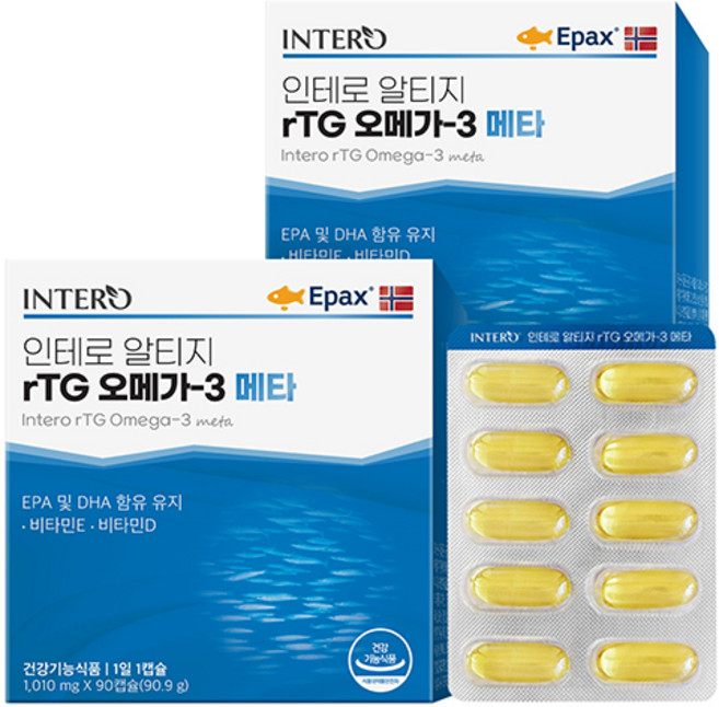 인테로 알티지 rTG 오메가 3 메타, 90정, 2개