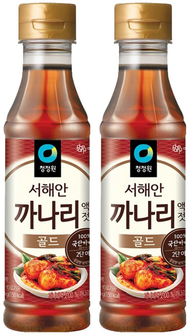 청정원 까나리 액젓, 500g, 2개