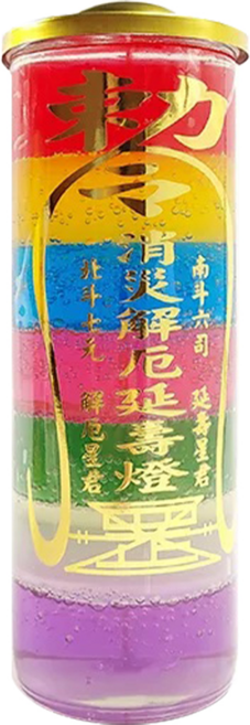 財神小舖 七星延壽燈 果凍蠟燭 ZU-2303-1 8 x 25cm, 1個