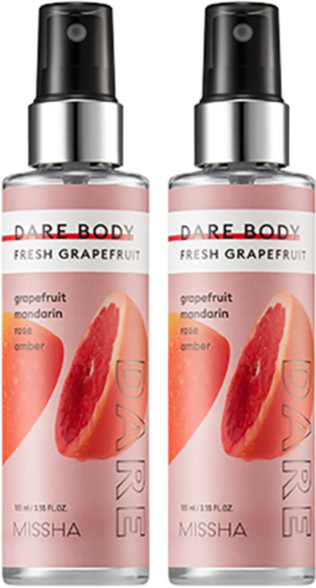 미샤 데어 바디 미스트 프레쉬 그레이프룻, 105ml, 2개