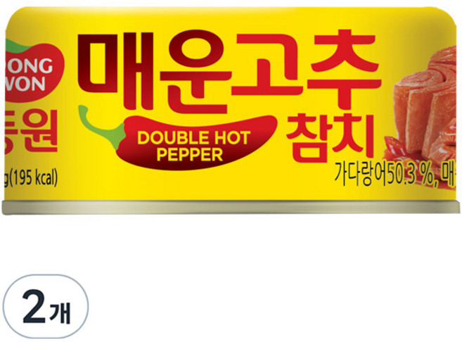 동원 매운 고추참치 통조림, 150g, 2개