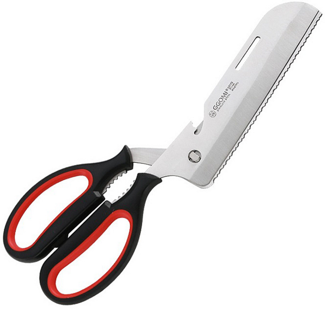 Well Life 悅生活 GGOMI 韓國户外露營多功能可拆卸剪刀, Black/Red, 2個