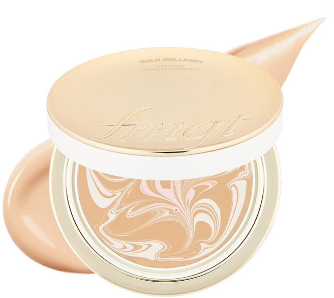 fmgt 더페이스샵 골드 콜라겐 앰플 광 파운데이션 15g, 201 애프리콧 베이지, 1개