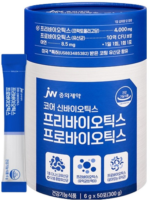 JW중외제약 코어 신바이오틱스 프리바이오틱스 프로바이오틱스, 300g, 1개