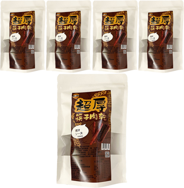 太禓食品 超厚筷子真空肉乾 蜜汁, 160g, 5包