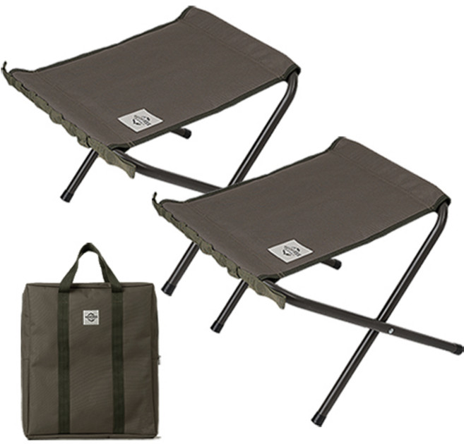 지오프리 와이드 폴딩 BBQ 체어, 카키, 2개