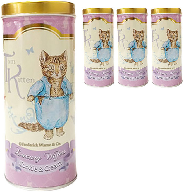 피터래빗 럭셔리 웨이퍼 롤 쿠키앤크림, 100g, 4개