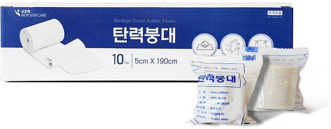 상처엔 뉴스킨케어 탄력붕대 5 x 190 cm, 1개, 10개입