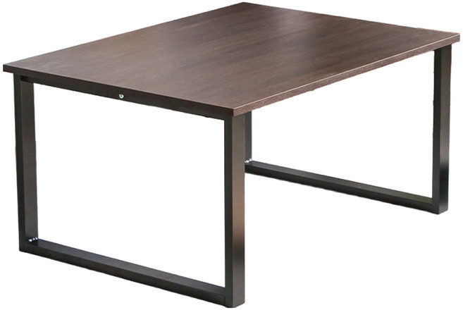 AMOS 亞摩斯 工業風方形角管和室桌 DAA034DK 胡桃色, 1個