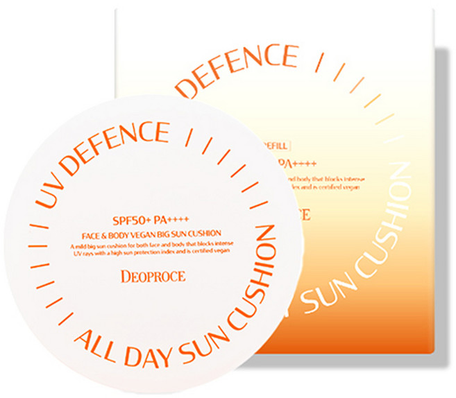 [비건뷰티] 디오프러스 유브이 디펜스 올 데이 선쿠션 SPF50+ PA++++, 25g, 1개