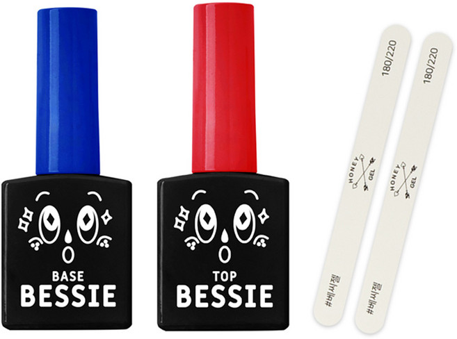 BESSIE 베이스젤 + 탑젤 + 우드파일 2p 세트, 베이스젤, 탑젤, 우드파일, 1세트