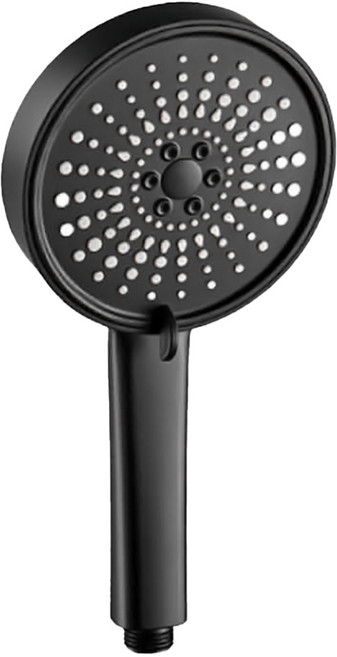 小麥購物 一鍵止水/大面蓮蓬頭 五檔 G321, 黑色, 1個