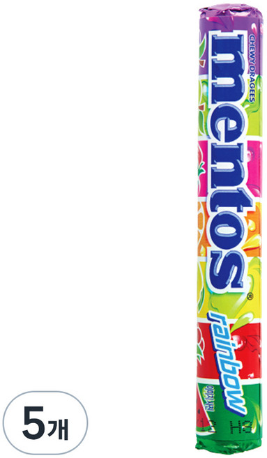 멘토스 레인보우, 37.5g, 5개