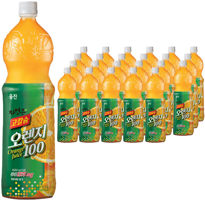 자연은 고칼슘 오렌지 페트 1.5L, 24개