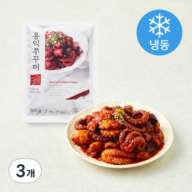 홍익상회 홍익 쭈꾸미 (냉동), 3개, 500g