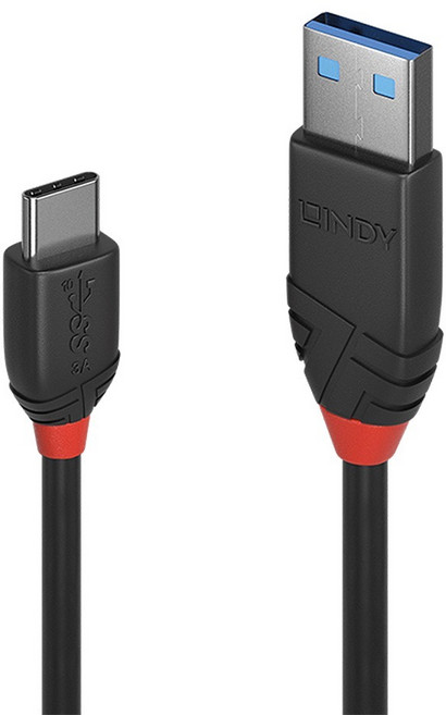LINDY 林帝 Black USB3.2 Gen 2 Type-C/公-Type-A/公傳輸線, 黑色, 1條, 1.5m