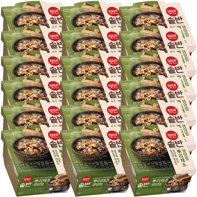 햇반 솥반 뿌리채소 영양밥, 200g, 18개