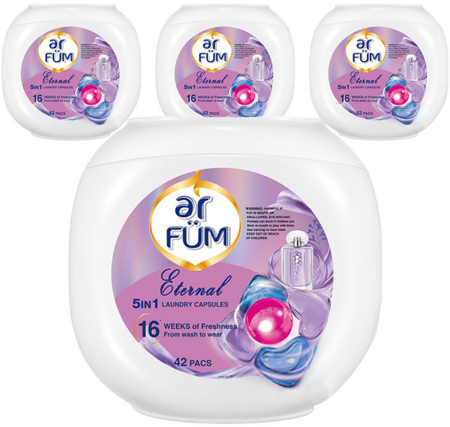 아로퓸 5in1 캡슐세제 퓨어블라썸, 42개입, 4개