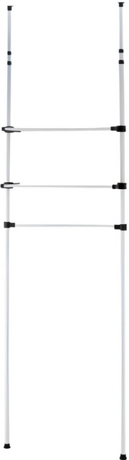 ikloo 宜酷屋 頂天立地雙桿多功能收納衣架, 3.37kg, 1個, 白色