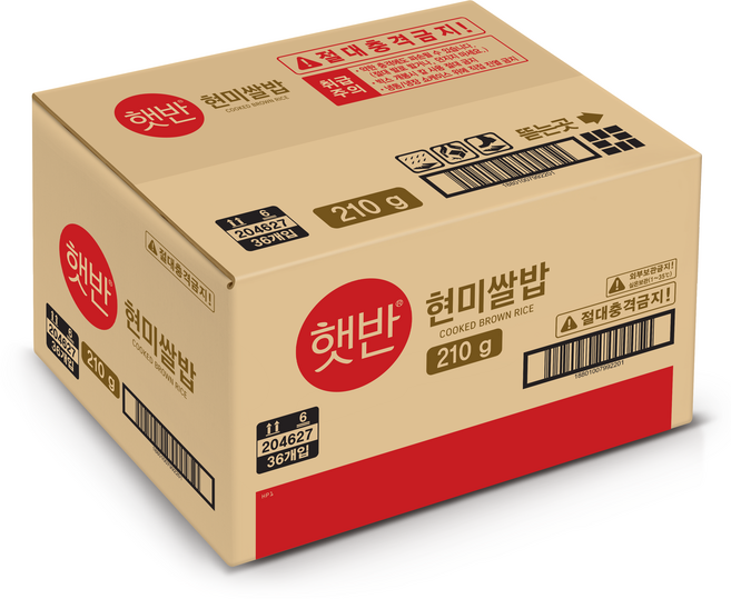 햇반 현미쌀밥, 210g, 36개