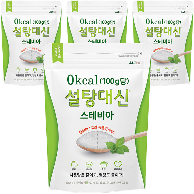 설탕대신 스테비아, 400g, 4개