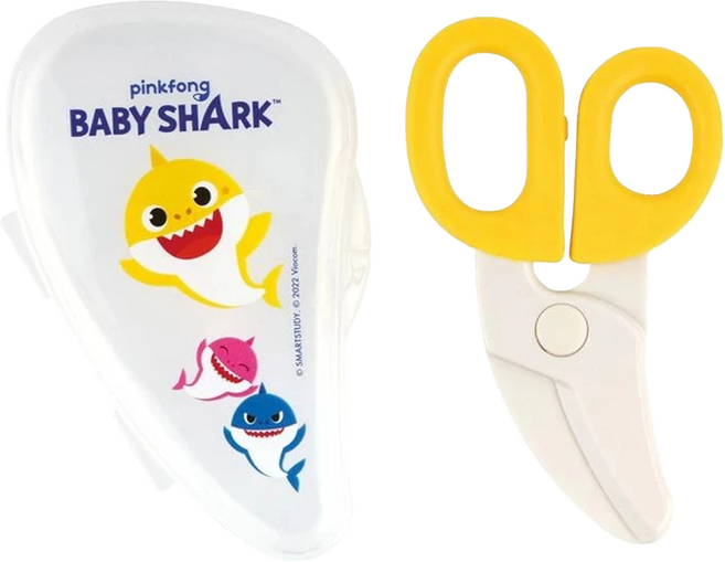 Skater 兒童安全食物剪, 鯊魚寶寶 黃色, 1支
