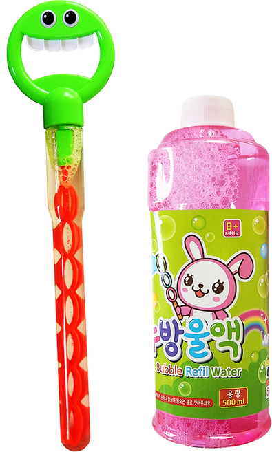 해피아이 스틱 문어왕 비눗방울 44cm + 리필액 500ml 세트, 랜덤발송, 1세트