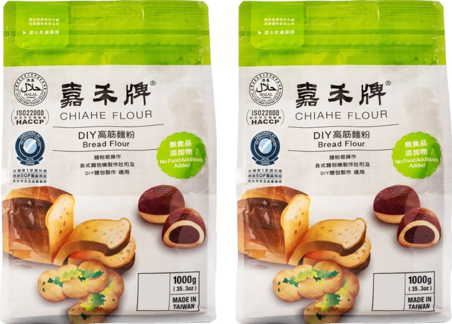 嘉禾牌DIY 高筋麵粉 1kg, 2包