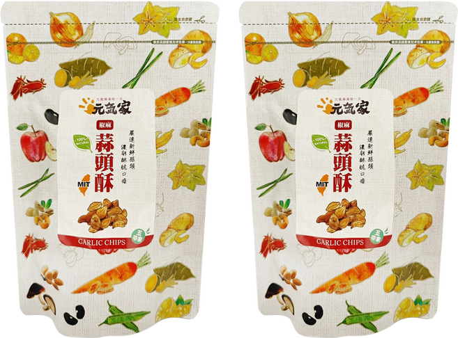 元氣家 椒麻蒜頭酥, 100g, 2包