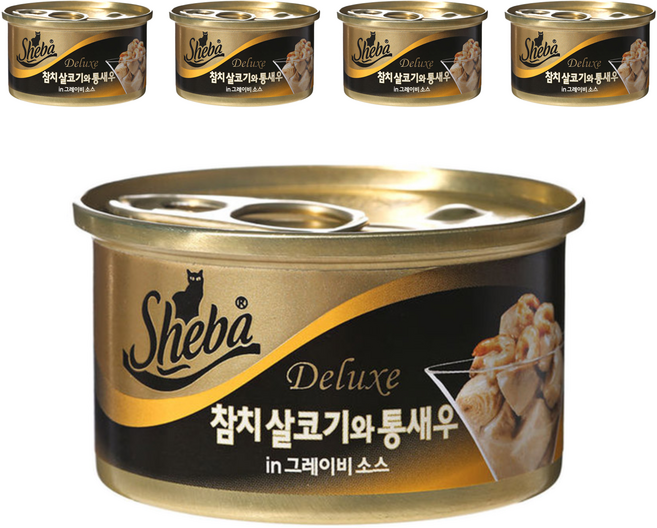 쉬바 고양이 간식캔, 생선, 85g, 5개