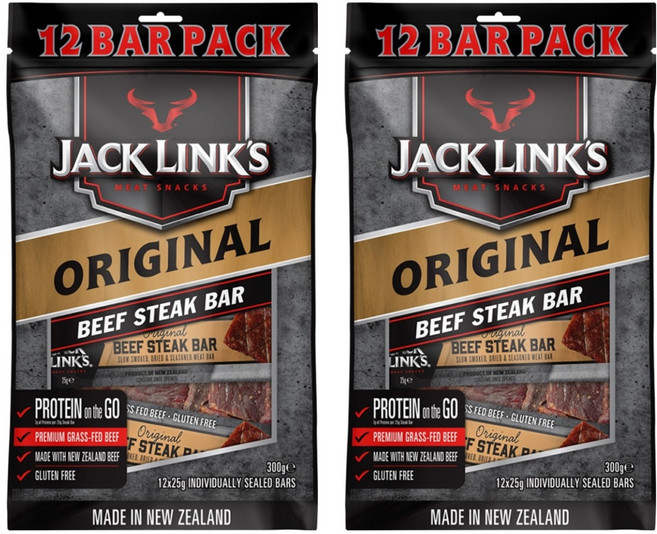 잭링크스 비프 스테이크 바 오리지널 육포, 300g, 2개