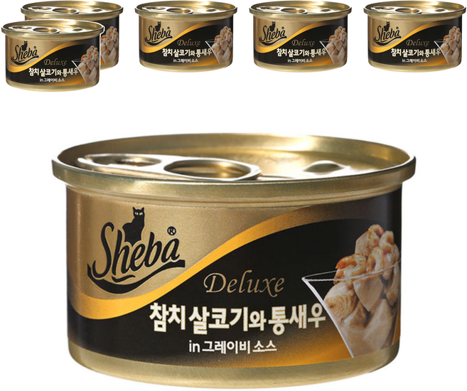 쉬바 고양이 간식캔, 생선, 85g, 6개