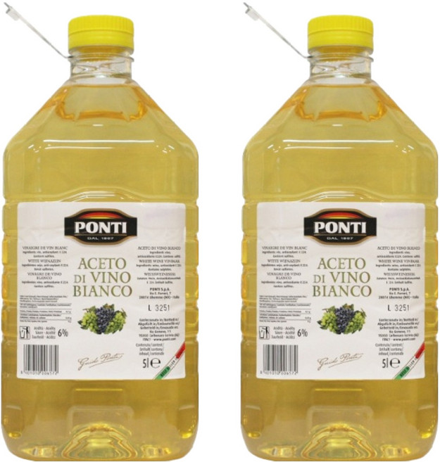 폰티 화이트 와인식초, 5L, 2개