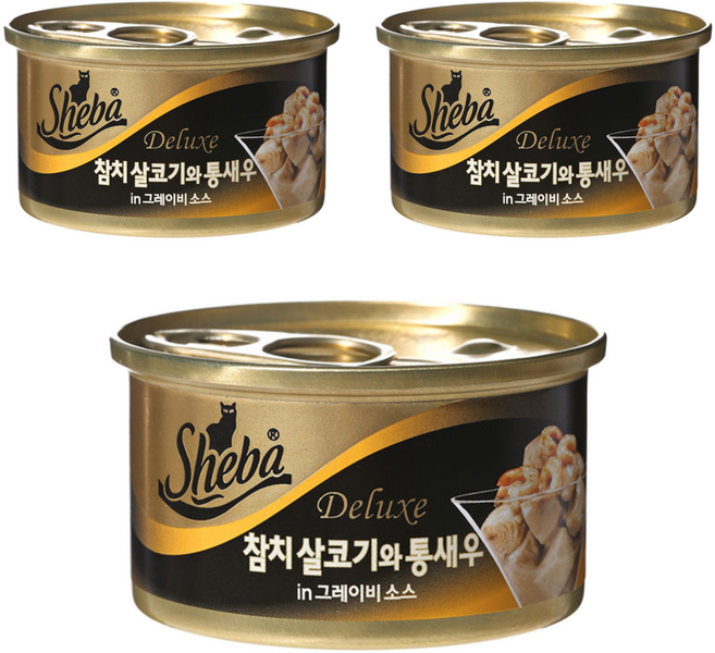 쉬바 고양이 간식캔, 생선, 85g, 3개