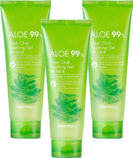 TONYMOLY 99%蘆薈保濕舒緩凝膠, 250ml, 3條