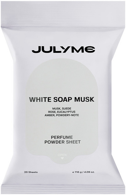 줄라이미 퍼퓸 파우더 시트 화이트솝머스크 20매입, 116g, 1개