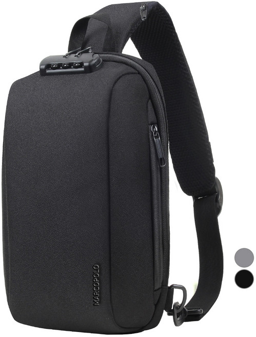 마르코폴로 남성용 도난 방지 잠금 시스템 로버 슬링백 MP3036