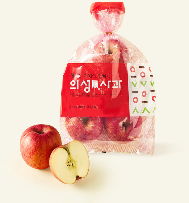 의성진 사과, 1.3kg(중대과, 5~6입), 1개