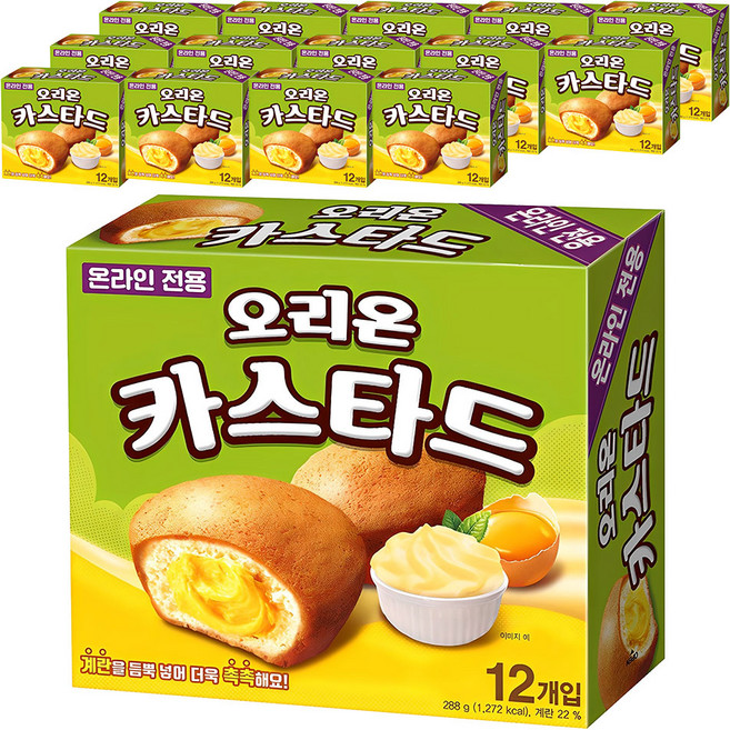 오리온 카스타드 12개입, 288g, 15개