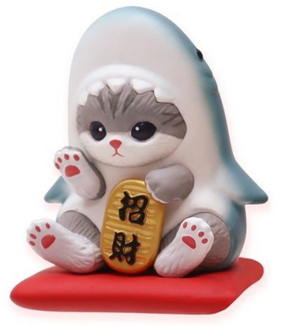 YENDAR 研達 貓福珊迪 招財公仔 鯊魚, 1個
