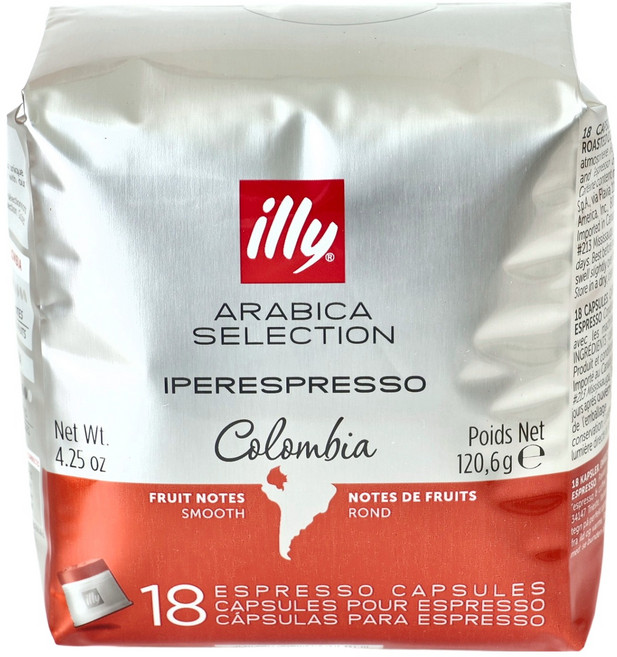 illy 意利 哥倫比亞膠囊咖啡, 6.7g, 18顆, 1袋