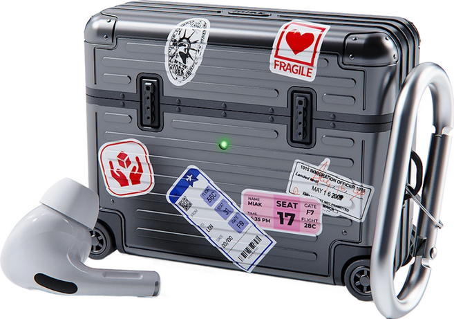 미아크 에어팟 프로 3세대 캐리어 케이스, 블랙, 1개