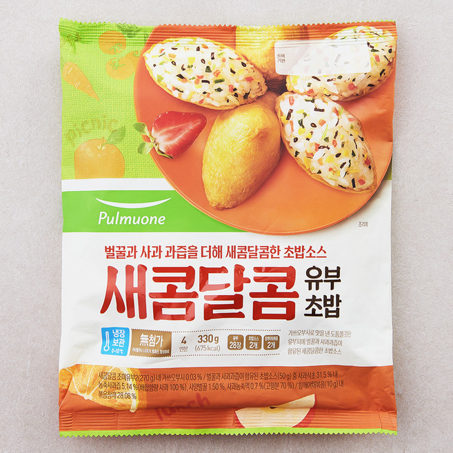 풀무원 새콤달콤 유부초밥 4인분, 330g, 1개