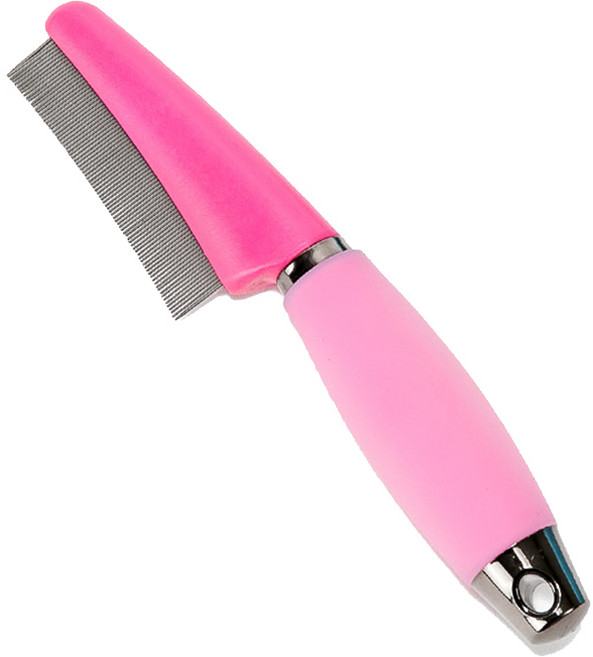 딩동펫 반려동물 실리콘 눈꼽 앤 참빗 10 x 21 cm, 핑크, 1개