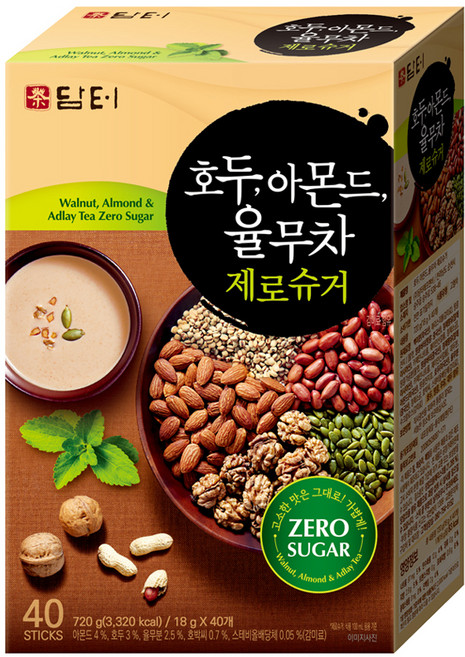담터 호두 아몬드 율무차 제로슈거, 18g, 40개입, 1개