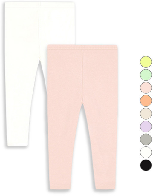 유니프랜드 아동용 스판 9부 레깅스 2종 세트