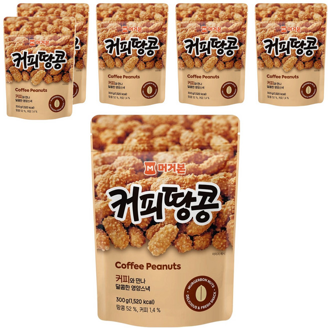 머거본 커피땅콩, 6개, 300g